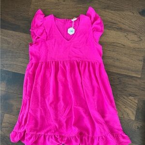 Pinkblush Vibrant Pink Ruffle Dress